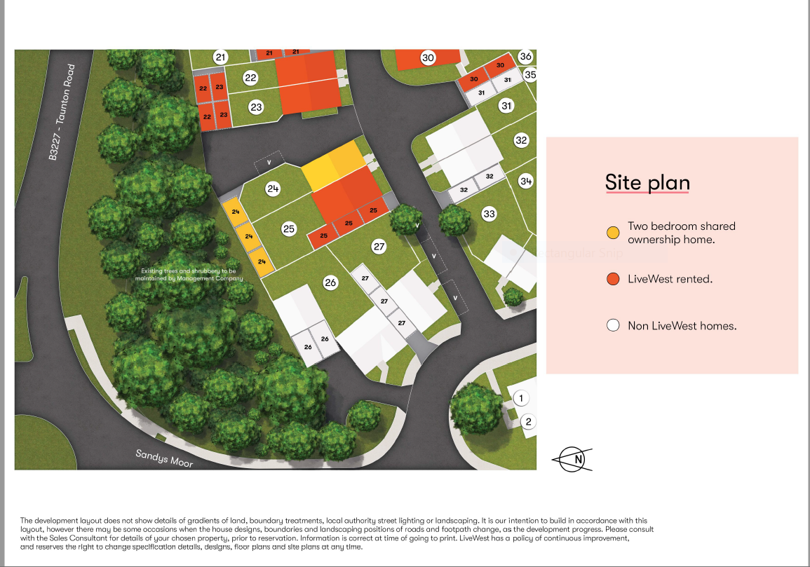 Elworthy place site map