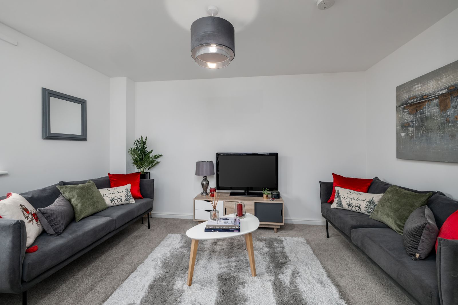 Living room plumb park new build shared ownership 