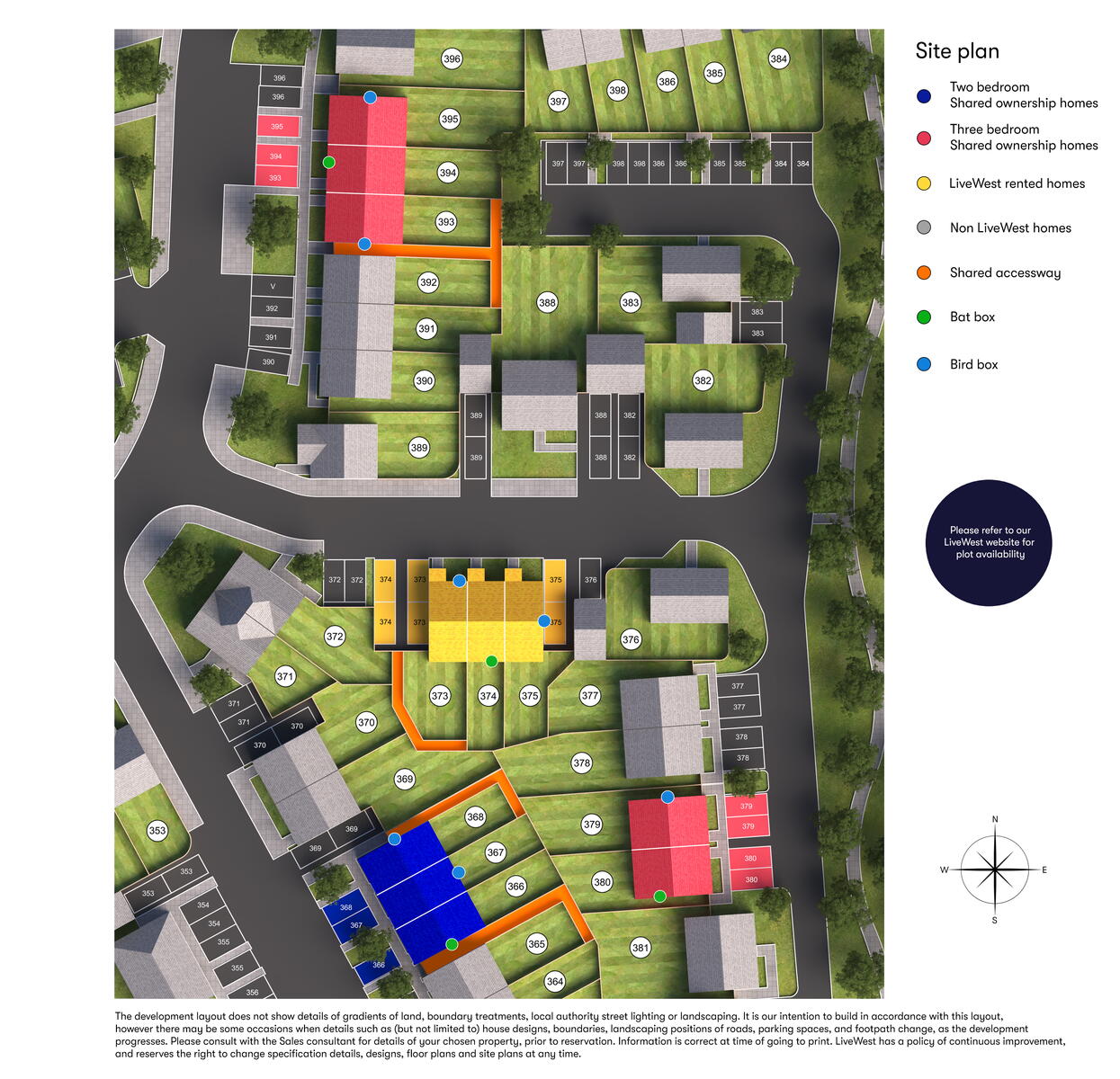 Ashworth Place remaining plots site plan 