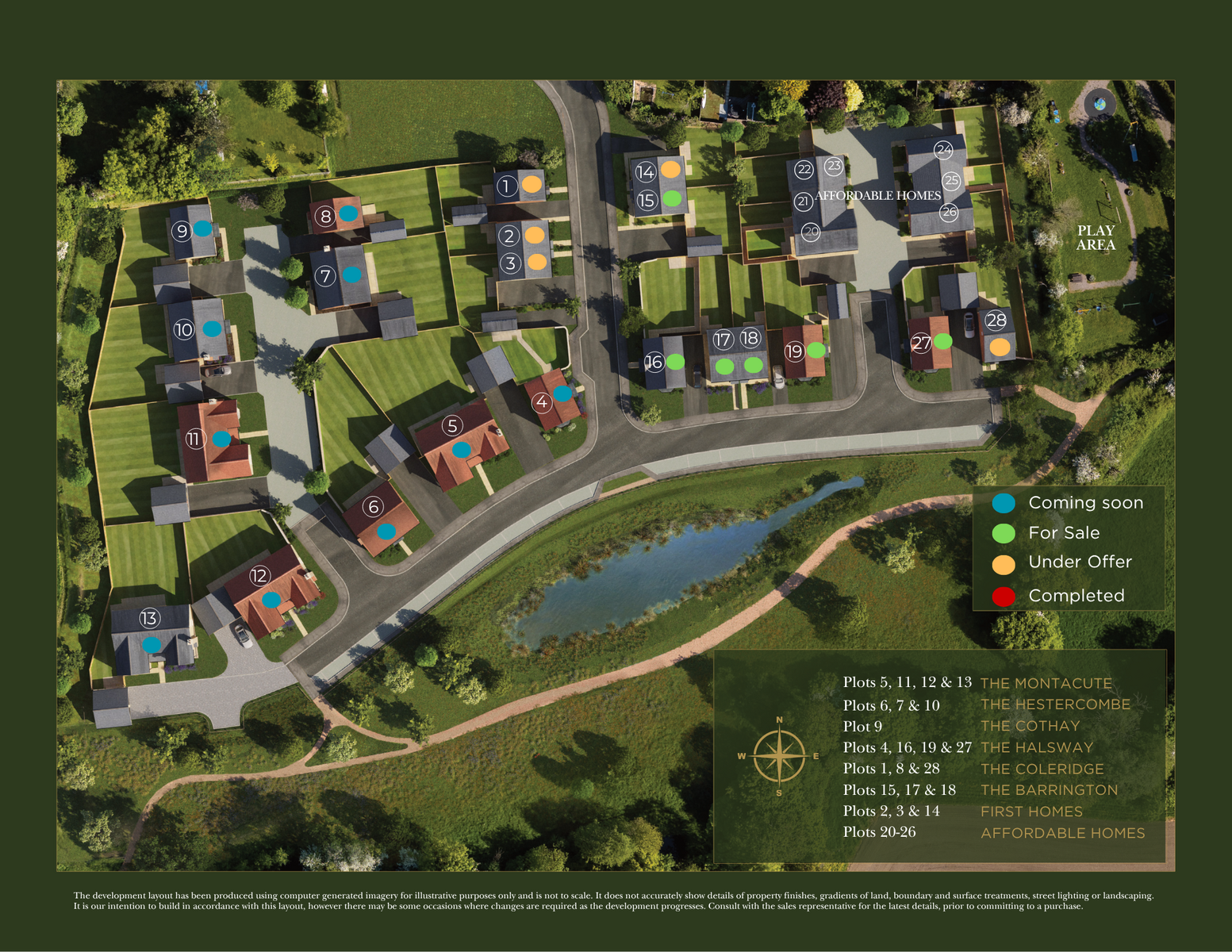 Neroche Meadows site map
