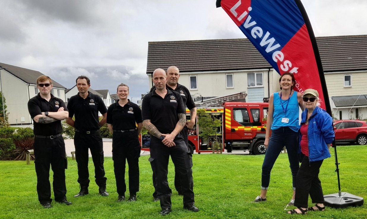 Local firefighters photographed with LiveWest.