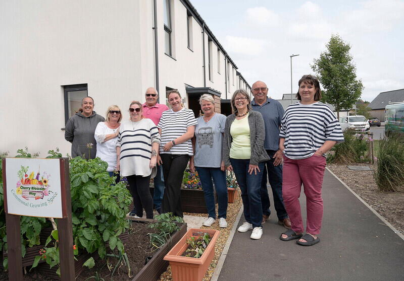 Residents who help look after the communal growing space.