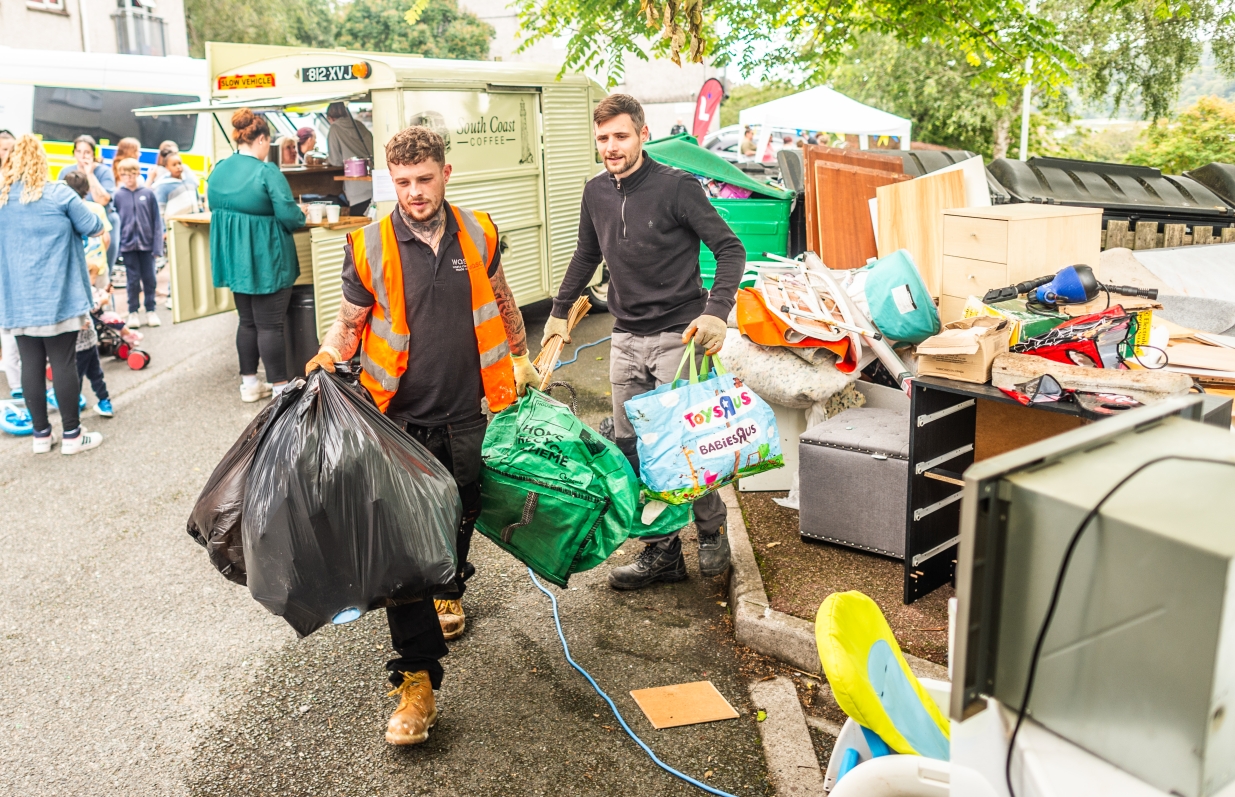Unwanted items being recycled as part of Waste Amnesty Day 