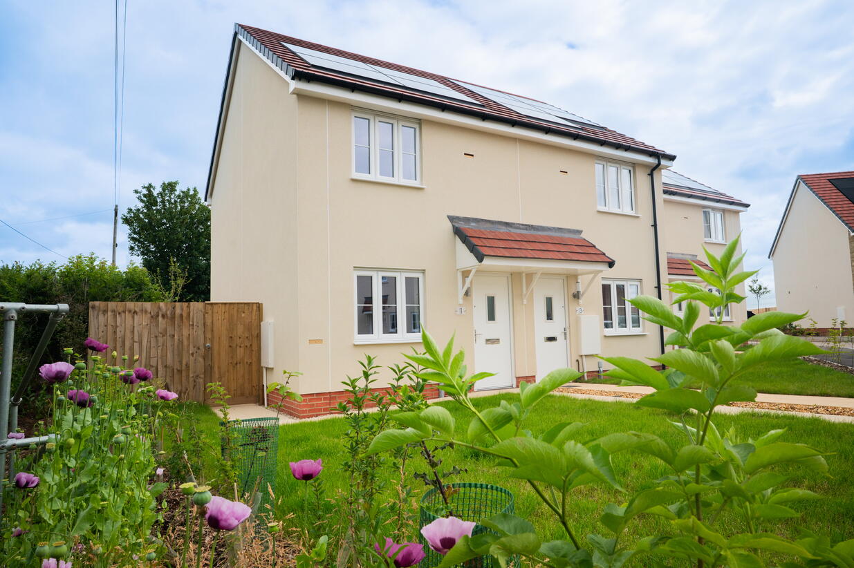 New affordable homes at Middlezoy, Somerset.