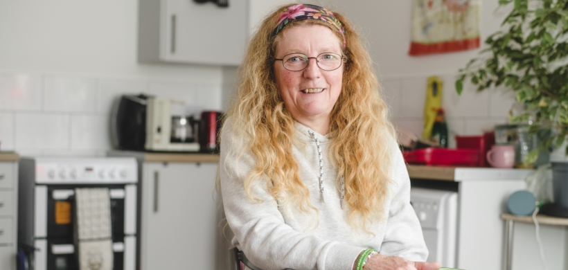 Debbie Kelly in her new home which was a self-build project.