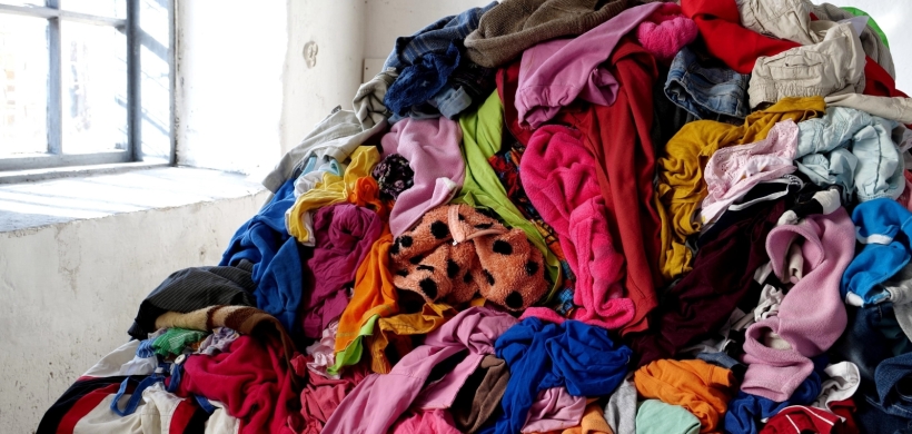 pile of clothes waste