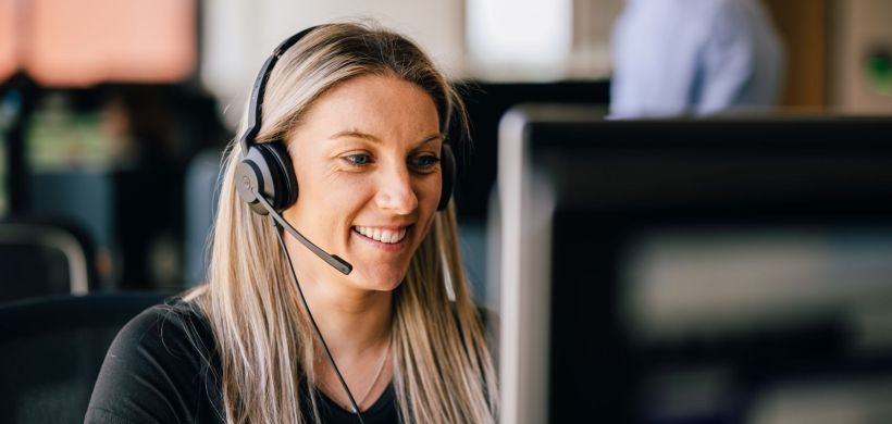 Colleague on phone