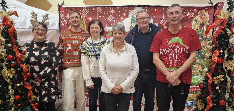 Image of a group of volunteers for the Bridgwater Christmas Appeal, including LiveWest's Community Connector, Shona Stone.