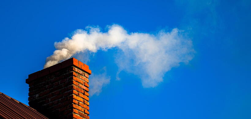 Smoke coming out of a chimney