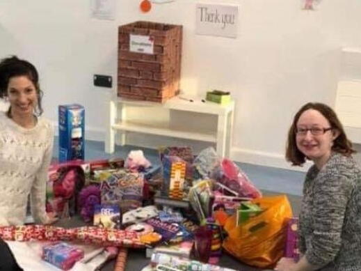 Katie and Leanne at the Lyde Green Community Centre