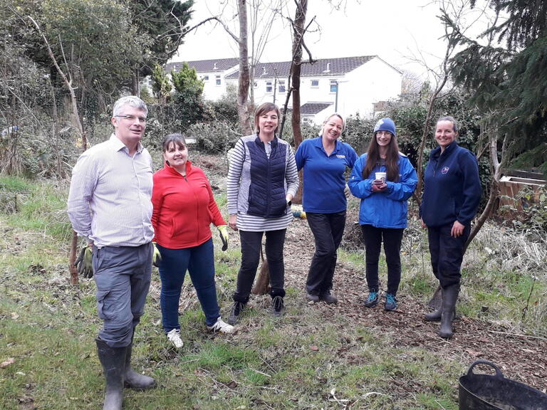 Volunteers at Barne Barton allotments