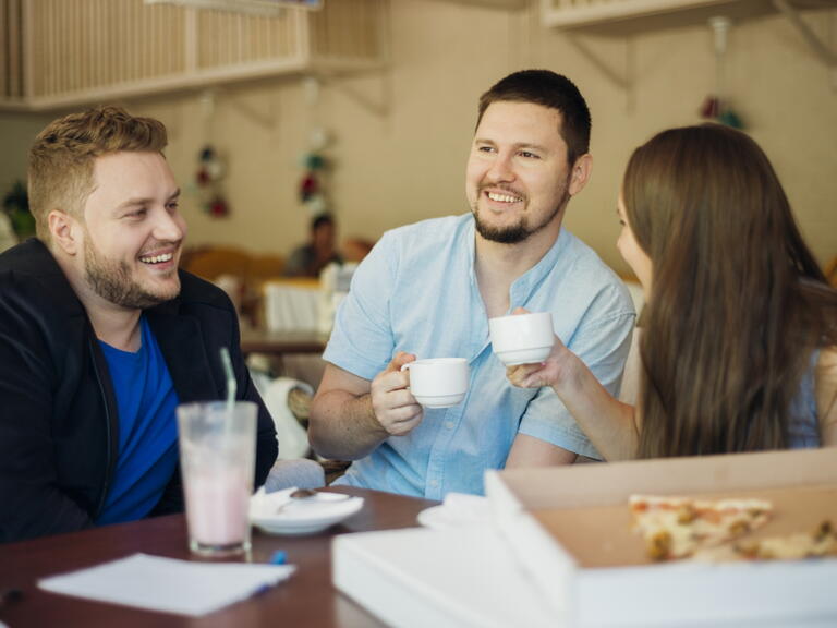 customers talking