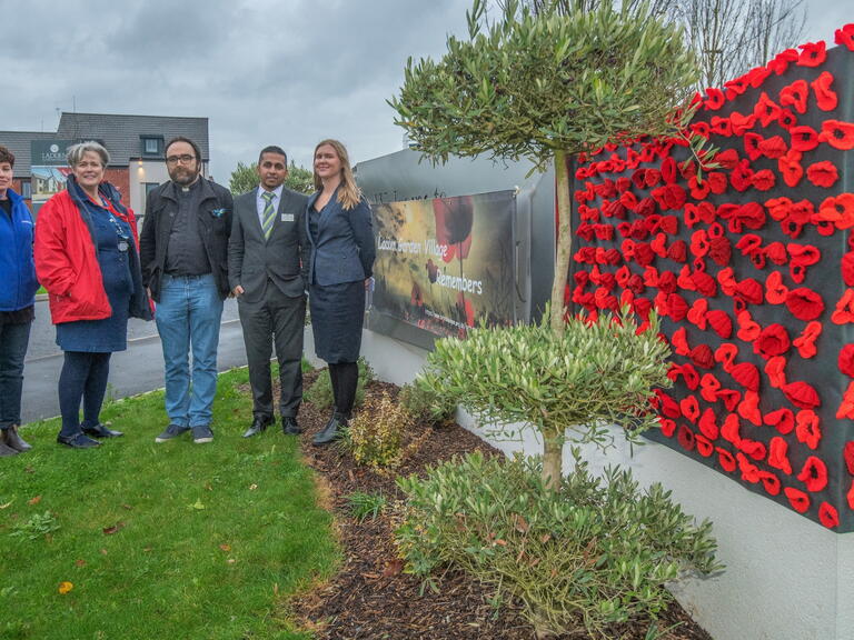 Ladden Garden Village poppy installation