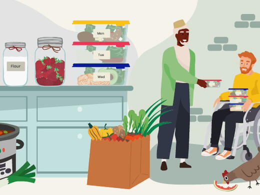 illustrated tips to reduce food waste