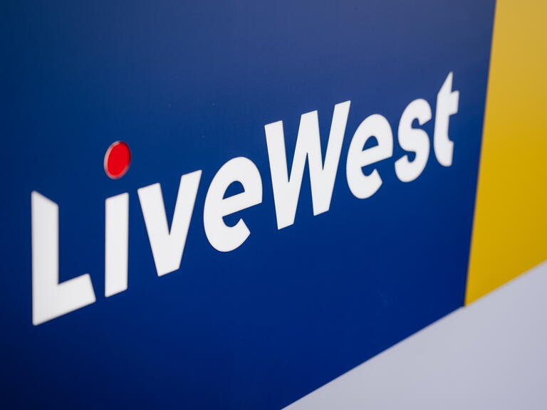 LiveWest logo. 