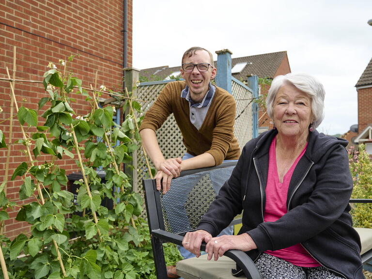 LiveWest customers in their garden