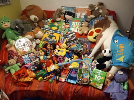 Image of toys donated as part of a toy swap.