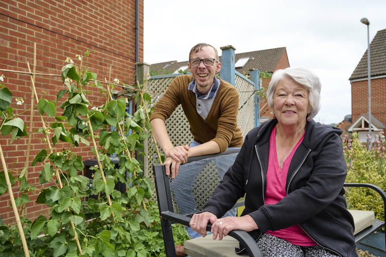 LiveWest customers in their garden
