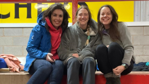 Our colleagues Sophie, Anna and Bex at the Big Exeter Sleep Out.