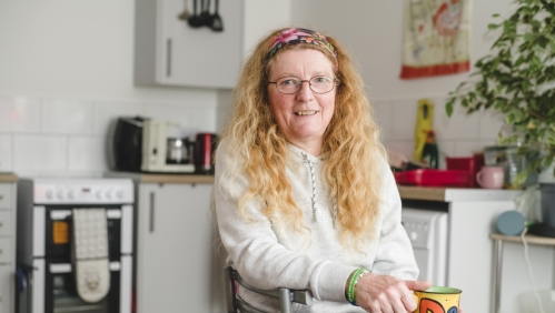 Debbie Kelly in her new home which was a self-build project.