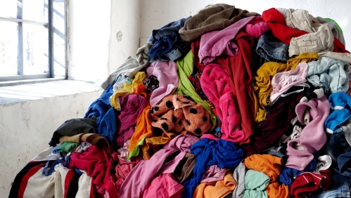 pile of clothes waste