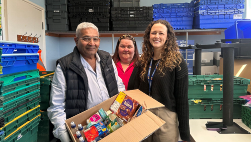 Pat Patel and Sue Barnett from Tamar View Community Complex with Tegan Heard from LiveWest.