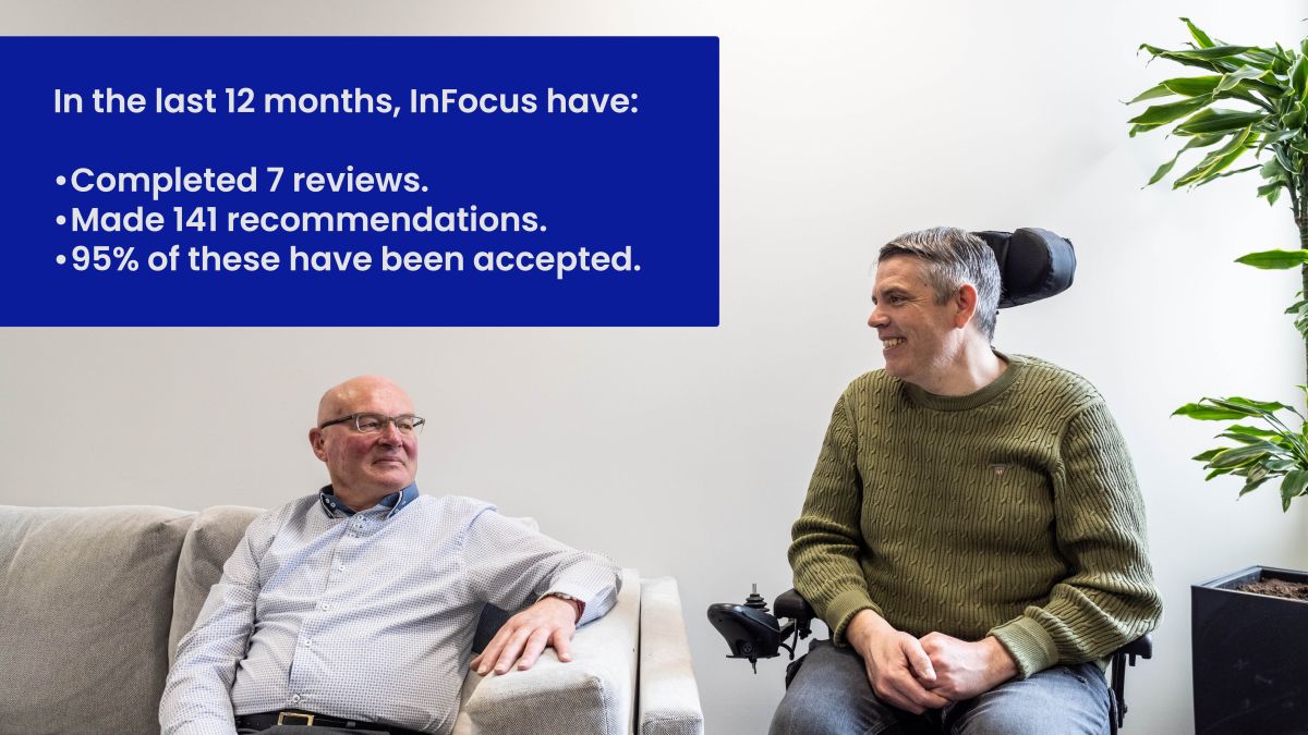 In the last 12 months, InFocus have: Completed 7 reviews, made 141 recommendations, 95% of these have been accepted.