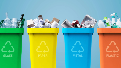 recycling bins